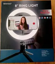 Vivitar 8 inch Led Ring Light live Streaming Vlogger Smartp