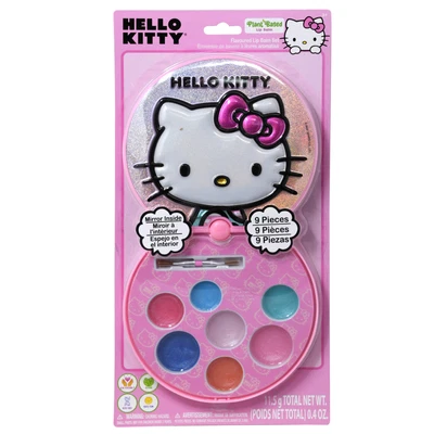 Hello Kitty Lip Gloss Compact Girls Make Up Gift Set Ages 3 and Up
