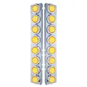 Peterbilt Air Cleaner Bracket Reflector Lights & Bezels - Amber LED/Amber Lens