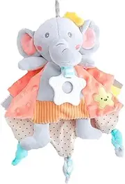 ibasenice Elephant Soother Towels for Newborn Animal Newborn Blanket for Babies Fluffy Blanket Dolls Plush Throw Dolls High Elastic Down Cotton Core Pink