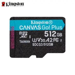 Kingston 金士頓 512G Canvas Go! Plus microSDXC UHS-I C10 U3 記憶卡