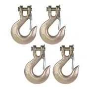 (4) G70 3/8" Clevis Slip Hooks w/Latch Tow Chain Flatbed Truck Trailer Tie Down