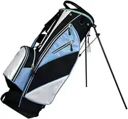 Golf Stand Bag 5 Way Top, Fully Lined Dividers, Snap-On Rain Cover & UV Protected, 6 Pockets