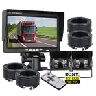 7" Car Monitor 4 PIN 2X 700TVL Sony IR CCD Reversing Camera For Caravan 20m Kit