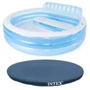 Intex Inflatable Pools 88"X85"X30" Swim Center Inflatable Family Lounge Pool