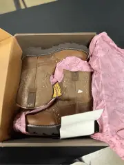 New Ariat Gembaby Distressed Brown Copper Metallic Western Boots 7.5