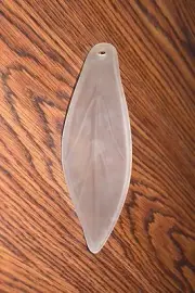 2-PK 7.75" FROSTED GLASS Hanging LEAF Glassware Light Fixture Replacement T491-F
