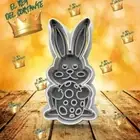 Easter Cookie Cutter & Embosser Fondant Cutter Set egg bunny chicken chocolate