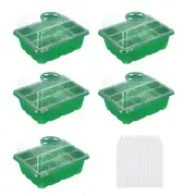 10 Pack 12 Cell Seeding Starting Trays Kit for Greenhouse Planting Green