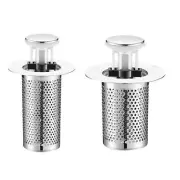 Bathtub Drain Strainer Bathroom Sink Stainless Steel Pop-up Filter Strainer