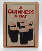 A Guinness A Day Beer Coaster-S353