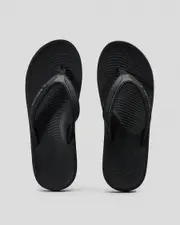 [Rip Curl] Rip Curl Men's Tunnels Bloon Flip Flops Shoes in Black Size 6 6 Black