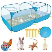 SlowTon Small Animals Playpen, Portable Large Chicken Run Coop with Breathabl