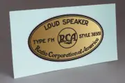 PRECUT RCA FH HORN WATER SLIDE DECAL FOR RADIO SPEAKER DRIVER HORN RESTORATION