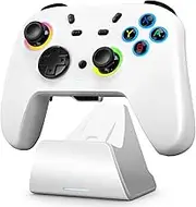 DuLingKer PC Controller mit Ladestation, Wireless Switch Controller für Switch/PC Windows/Steam mit Hall Effekt Trigger/Joystick(Kein Drift), RGB Licht, M1/M2 Taste, Game Controller für PC/Switch