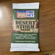 1991 DESERT STORM PRO SET TRADING CARD PACK NEW UNOPENED Desert Storm Pack
