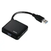 USB 3.0 Hub, 4 Ports, Bus Powered, Black