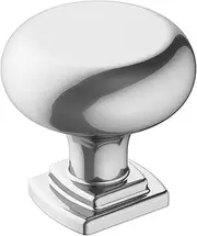 [Amerock] Cabinet Knob | Polished Chrome | 1-1/4 inch (32 mm) Diameter | Surpass | 1 Pack | Drawer Knob | Cabinet Hardware