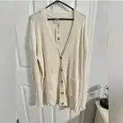 Ribbed Cardigan Unbleached Size XL Calia