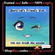ROBLOX Series 10 Toy Code Sparkling Friendly Wink Face Code ⚡Sent in Messages⚡