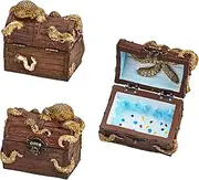 KSNDie Retro DND Dice Box Dice Storage Box Octopus Design Great Gift for Dungeons and Dragons Players DM Masters RPG Tabletop Game, Holds 2 Sets of Polyhedral Dice (Brown)