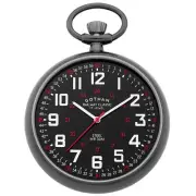 Gotham Men's Gunmetal Mechanical Hand Wind Railroad Pocket Watch # GWC14100BBK