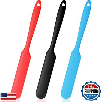 Mudder 3 Pieces Non-stick Wax Spatulas Silicone Spatula Waxing Applicator Hai