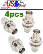 Shure BNC to BNC Female Connectors Heavy Duty Panel Mount Set of 4, Lot4pack/pcs