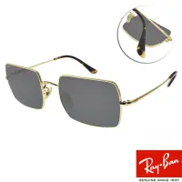 在飛比找momo購物網優惠-【RayBan 雷朋】長方形1969款方框 太陽眼鏡(金 灰