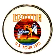 Led Zeppelin US Tour 1975 Enamel Pin Band Music Metal Rock Brooch 70s Page Plant
