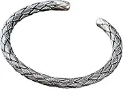 [DAZFKJXSPYX] Classic Bangle 925 Sterling Silver Cuff Bracelet Open Adjustable Jewelry For Men Women With Gift Box
