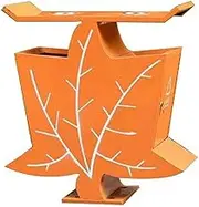 Outdoor Trash Can Outdoor Trash Cans, Maple Leaf Shape Trash Cans with 2 Top Ashtrays, Galvanized Trash Cans for Streets, Parks, Tourist Attractions, etc Outside Garbage can