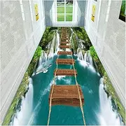 Washable Runner Rug for Hallway, Plastic Runner Carpet Protector, Suitable for Home Hotel Entrance, Cuttable and Custom Length,3D,100x100cm/4163 (Color : 3D, Size : 100x300cm)