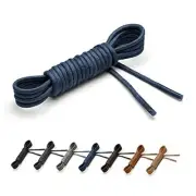 Benchmark Dress Shoe Laces - Extra Thin Waxed Cotton 30 Inch Navy Blue