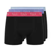 French Connection Mens FCUK2 Boxer Shorts (Pack of 3) Black L
