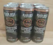 6 CANS: BLACK RIFLE VETERAN Coffee Iced Espresso Mocha PROTEIN 100% ARABIC 11oz
