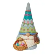 Jim Shore Heartwood Creek Easter Gnome with Basket of Eggs And A Bunny Figurine