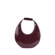 [Staud] Staud Moon Crescent Patent-leather Tote Bag ONE SIZE RED