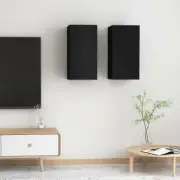 NNEVL TV Cabinets 2 pcs Black 30.5x30x60 cm Chipboard