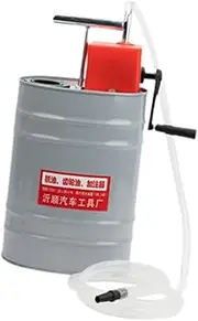 Vsenkes Hand Crank Oil Filling Barrel Fill System 10L Multiuse Portable Oil Dispenser, A