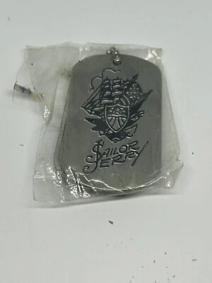 SAILOR JERRY SPICED RUM DOGTAG BOTTLE OPENER 22" STEEL BALL CHAIN NECKLACE