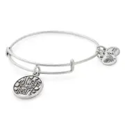 NWT ALEX AND ANI SILVER ALWAYS IN MY HEART BRACELET Bangle Charm (A6)