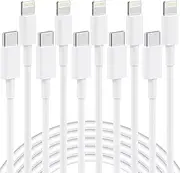 USB C to Lightning Cable, iPhone Charger Fast Charging [Apple MFi Certified] 5Pack 6FT Long Lightning Cable Fast Charging iPhone Charger Cord for iPhone 14 13 12 11 Pro Max XR XS X 8 7 6 Plus SE, iPad