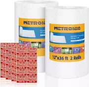 Bubble Cushioning Wrap 2 Pack 12 Inch X 72Ft Clear Packing Roll for Shipping