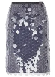 16 Arlington Delta Embellished Wool-blend Skirt - Grey - 10 (UK10 / S) 10 (UK10 / S)
