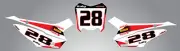 Custom number plate stickers decals STORM STYLE fits Honda CRF 110 2013 - 2018