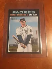 2020 Topps Heritage MANNY MACHADO FRENCH YELLOW BACK SSP PADRES