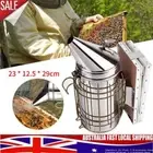Bee Hive Smoker Stainless Steel Beekeeping Equipment Tool & Heat Shield Quality