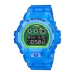 CASIO 卡西歐 G-SHOCK 半透明果凍感電子錶-藍_DW-6900LS-2_50MM