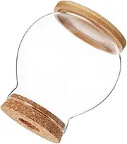 Alasum Transparent Glass Fish Tank with Lid Compact Hydroponic Mini Aquarium for Betta Fish Stylish Desktop Terrarium Bowl for Home and Office Decor